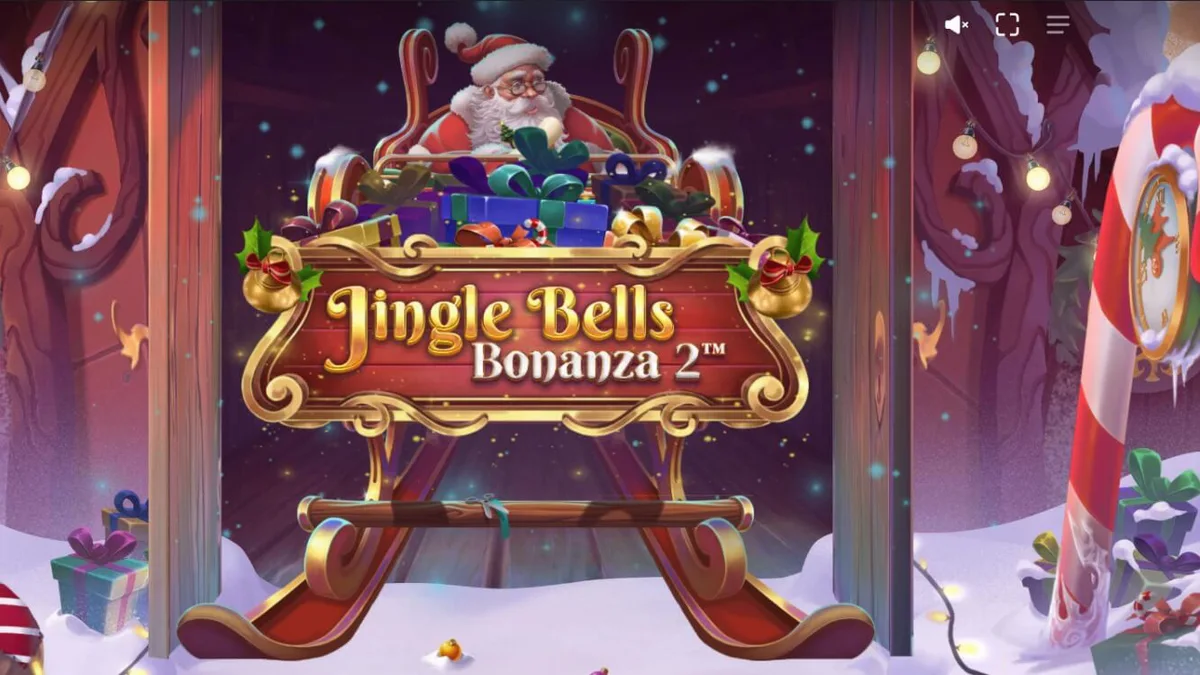 Tela do jogo Jingle Bells Bonanza 2 com temática de Natal