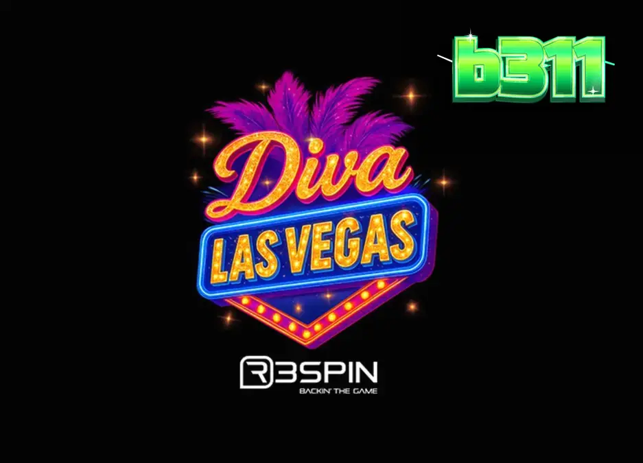 Diva Las Vegas slot machine display featuring neon lights and showgirl theme